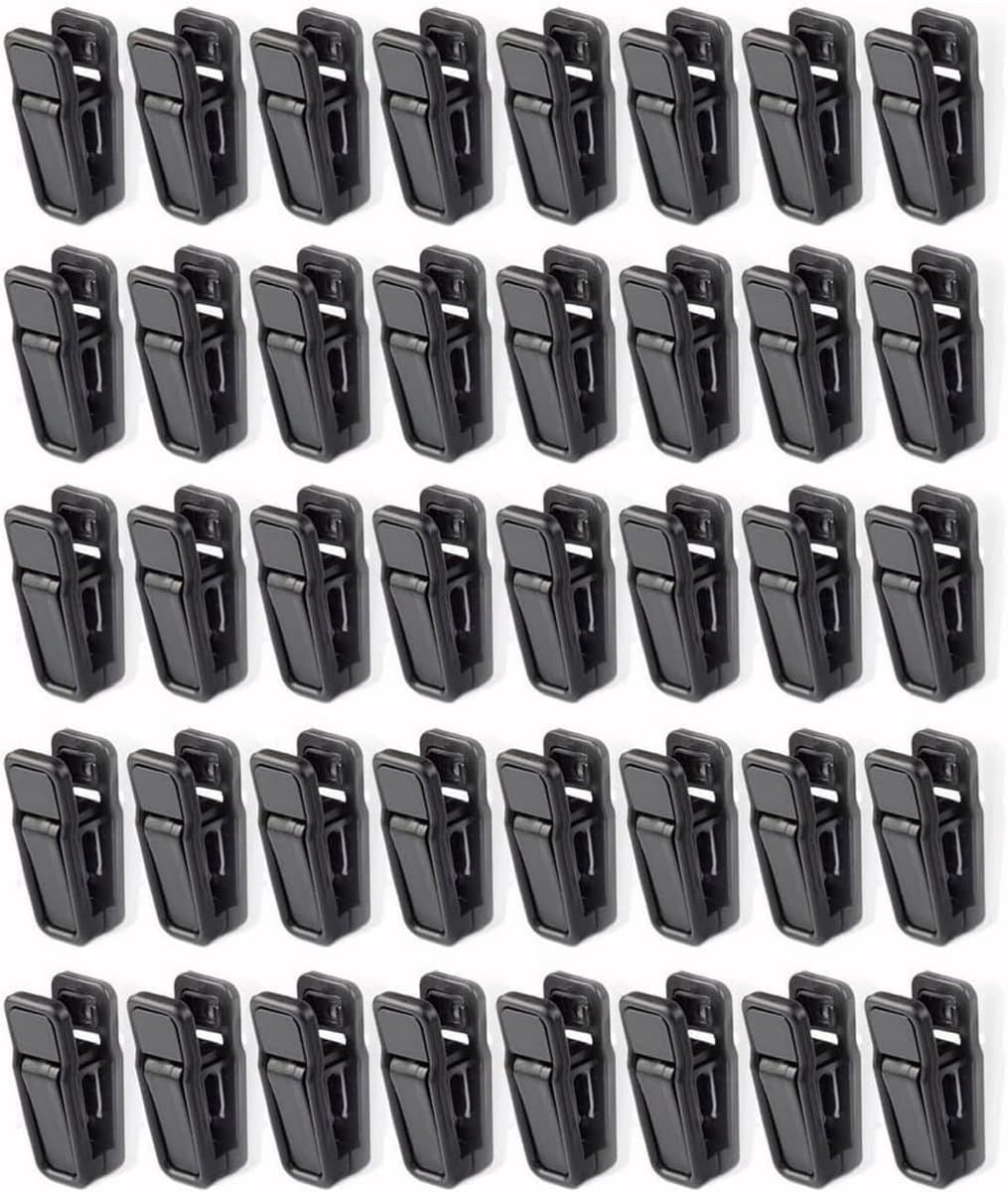 40x Wasknijpers Zwart - Sterke Antislip Kledingclips voor Kledinghangers — afbeelding 1