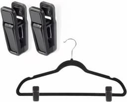 40x Wasknijpers Zwart - Sterke Antislip Kledingclips voor Kledinghangers — thumbnail 4