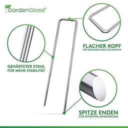 Anti-Roest Stalen Grondankers Voor Extreem Harde Grond - 200 mm Lang, 25 mm Breed, Ø 3.8 mm (100 Stuks) — thumbnail 2