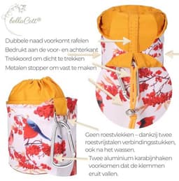 Draagbare wasknijperzak met trekkoord en karabijnhaken – praktisch en veelzijdig voor huishouden, tuin en camping — thumbnail 5