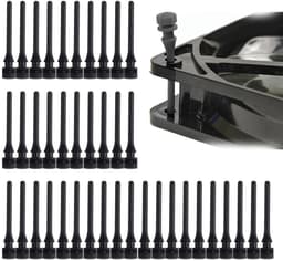 VVGoods - Rubberen ventilatorhouders en 40-delige PC-schroevenset met siliconen stiften voor anti-vibratie bevestiging van computer — thumbnail 1