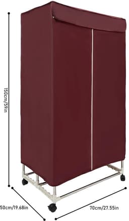 Benelux Select Droogcabine – Kledingdroger – Kleding Droger – Kleding Droger Electrische – Opvouwbaar – 1500W - 70 x 50 x 150 cm — thumbnail 3