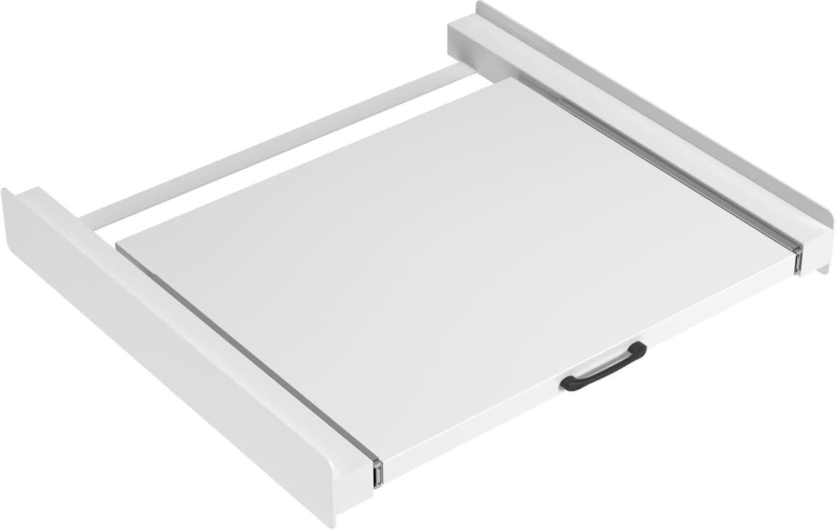 Tussenstuk Wasmachine & Droger met Uitschuifbare Plank XL – Wit - Bodo — afbeelding 1