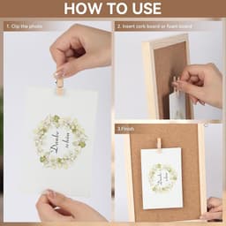 100x Houten Knijpers met Speld - Multifunctionele Prikklemmen voor Foto's, Prikborden en Handwerk — thumbnail 3