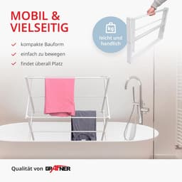 Inklapbaar Droogrek Toren met 11 Stangen - Ruimtebesparend Waskrek voor Binnen en Buiten — thumbnail 2