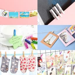 150 Stuks Mini Houten Was Nijpers Set met Jute Touw voor Foto Decoratie — thumbnail 2