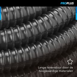 ProPlus Afvalwaterslang - 5 m - Afwatering - Temperatuurbestendig - Flexibel en Uittrekbaar - ø 25 mm - Voor het Geleiden van Afvalwater vanuit caravans/campers, vijvers en zwembaden - Afvoerkanaal - Zwart — thumbnail 4