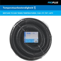 ProPlus Afvalwaterslang - 5 m - Afwatering - Temperatuurbestendig - Flexibel en Uittrekbaar - ø 40 mm - Voor het Geleiden van Afvalwater vanuit caravans/campers, vijvers en zwembaden - Afvoerkanaal - Zwart — thumbnail 4