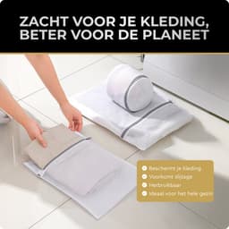 LUKARDIE® Wasnetten Set 5-delig | Fijnmazig voor BH Lingerie Schoenen | Ritsbescherming | Wit — thumbnail 3