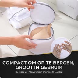 LUKARDIE® Wasnetten Set 5-delig | Fijnmazig voor BH Lingerie Schoenen | Ritsbescherming | Wit — thumbnail 2