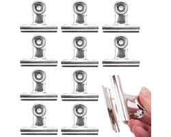 10 stuks metalen letterclips 90 mm - brede beugelclips roestvrij staal