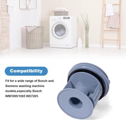 pluizenfilter - geschikt voor geschikt voor Bosch Siemens 00647920 - 00605010 - Vervanging plug WM1095 - WM1065 - WD7205 - filterdop pluizenfilter - blauw — thumbnail 2