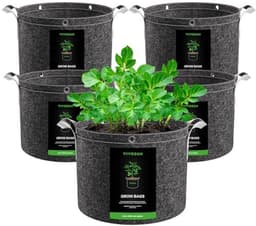 Kweekzakken 5-pack 20L - Dikke vliesstof met handgrepen voor aardappelen, tomaten en aardbeien — thumbnail 1