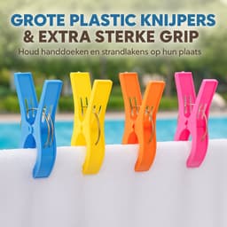 Casa Calma® – 12 Grote Plastic Knijpers voor Handdoeken & Strandlakens — thumbnail 5