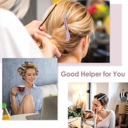 12-delige Haarklemmen voor Styling, Geen Crease Donsvoorklemmen met Siliconen Band, Professionele Klemmen voor Haarsectie en Kappen — thumbnail 2