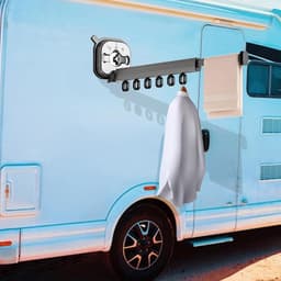 Draagbaar RV-droogrek voor boten, camper en reizen - Aluminium ladder kledingrek met ruimtebesparing — thumbnail 2