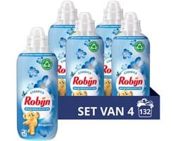 4x Robijn Wasverzachter Morgenfris 33 Wasbeurten 825 ml