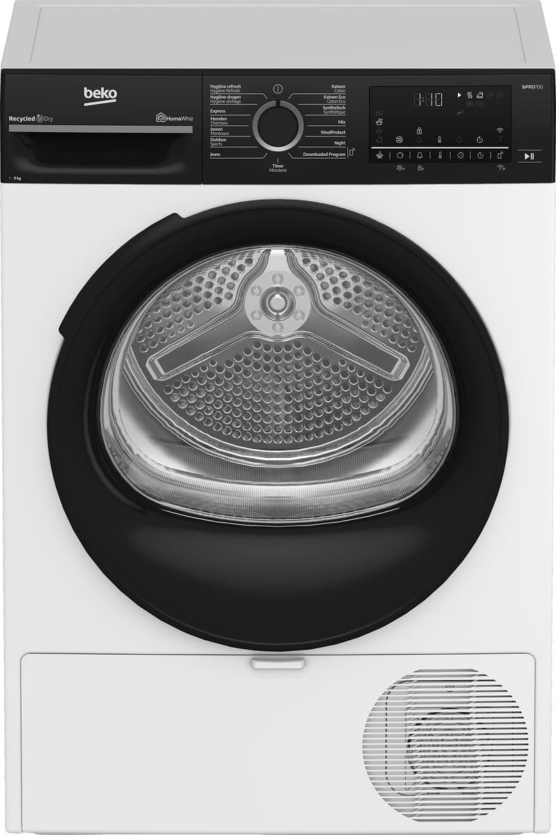 Beko BM3T3924W Wasdroger - Warmtepompdroger - 9 kg - Energielabel B — afbeelding 1