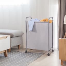 Unyqoos® Ruime wasmand met wielen en deksel voor smalle opbergruimtes — thumbnail 3