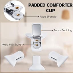Clips voor gewatteerde dekbedden - voorkomen dat het dekbed verschuift - clips voor donzen dekbedovertrekken - 24-pack — thumbnail 3