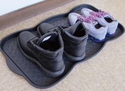 Schoen lekbak voor binnen en buiten - Onderlegplaat voor schoenen en huisdieren - Zwart 38x75 cm — thumbnail 4