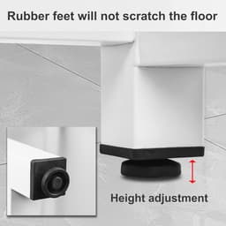Wasmachinekast met droogkast en verstelbare rekken - Draagvermogen 300 kg - Voor badkamer, keuken, balkon en wasruimte — thumbnail 2