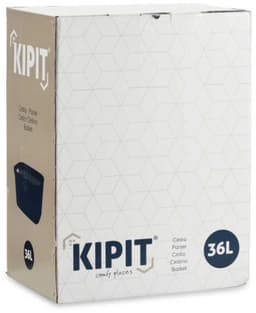 KIPIT Wasmand - 2x - crème/beige - kunststof - rotan - inhoud 36 L — thumbnail 4