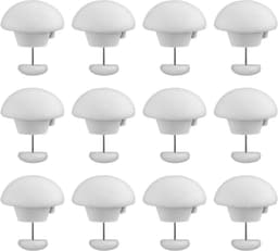 Allecta - Set van 12 Dekbedspelden - Antislip Dekbedclips voor Gordijnen, Quilts en Kussens - Wit — thumbnail 1