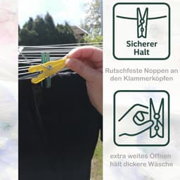 50 Stabiele Wasknijpers met Antislip Handgreep en Knijpermand - Duurzaam en UV-bestendig — thumbnail 5