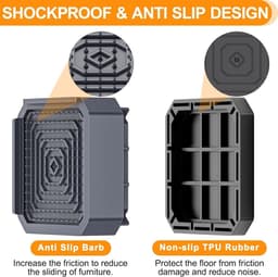 Wasmachine Voeten - Meubelverhogers - Apparaten Verhogen - Stapelbaar Ontwerp - 4 cm Hoog - Grijs — thumbnail 4