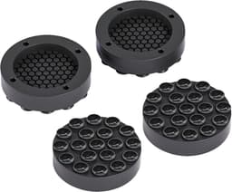 Trillingsdempers wasmachine - Wasmachine pootjes - Antivibratie pads - Witgoed accessoires - Geluidsdemper - Wasmachine verhoger - Anti slip mat - Droger accessoires - Trillingsdemper - Vloerbescherming - Demper wasmachine - Zwart - 4 stuks — thumbnail 5