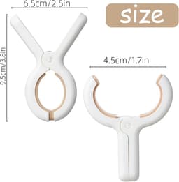 8 stuks handdoekklemmen - kledingklemmen - winddichte clips voor lakens - droogklemmen voor dekbedden - handdoekklemmen voor ligstoelen - gebruikt om kleding, handdoeken, dekens, poppen en sokken vast te klemmen (9,5*6,5 cm - blauw, bruin) — thumbnail 2