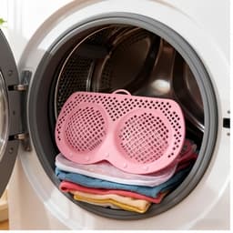 1 stuk - Waszak voor ondergoed - Siliconen waszak voor ondergoed in de wasmachine - Vormvaste waszak voor bh's en ondergoed - Roze — thumbnail 3