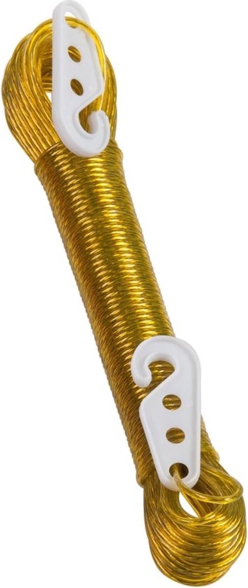 Lifetime Clean - Waslijn - Waslijndraad - Stalen Kern - 20 meter Draad - Geel — afbeelding 1