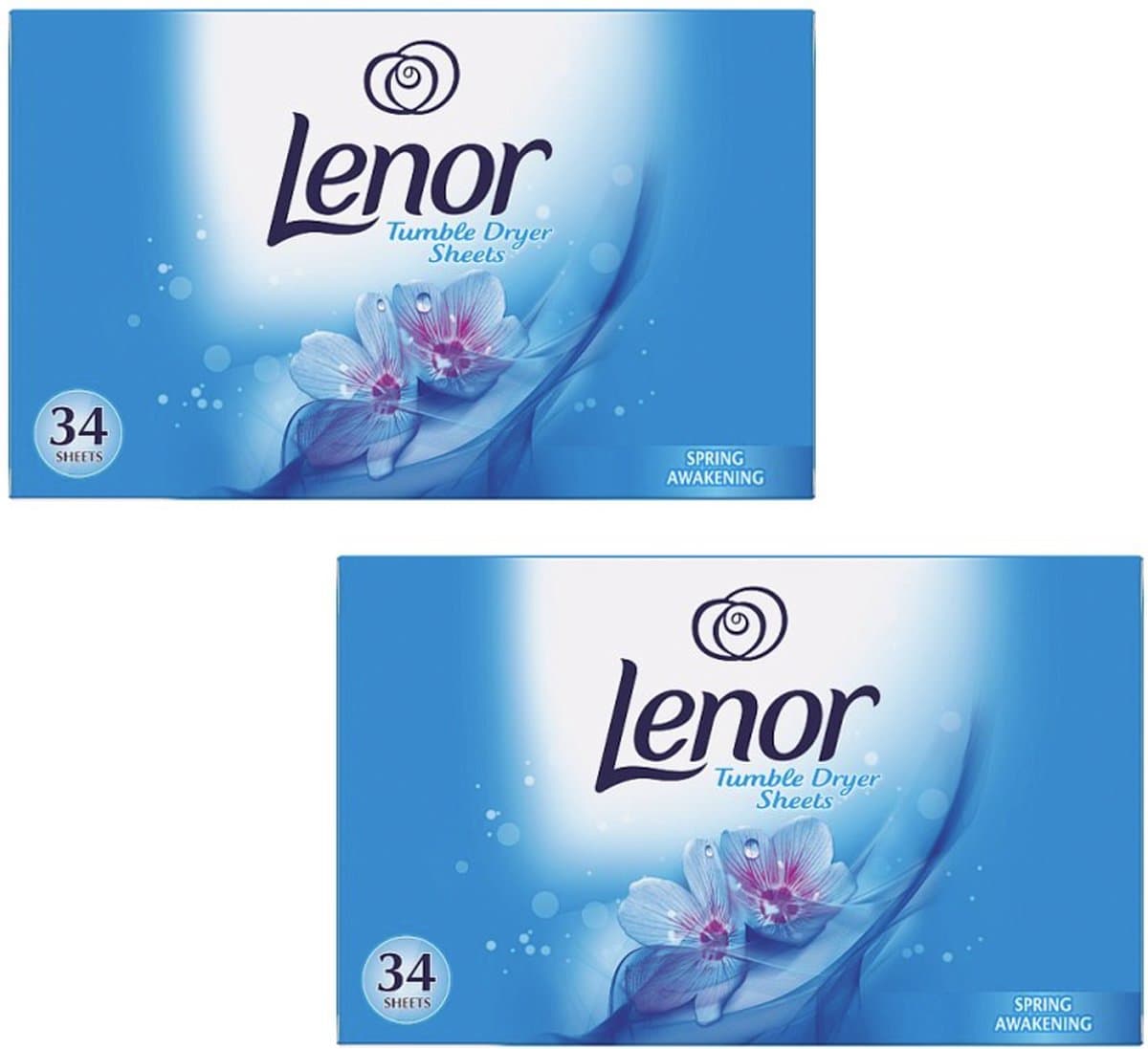 Lenor Droogtrommeldoekjes - Aprilfris - 2 x 34 Doekjes — afbeelding 1