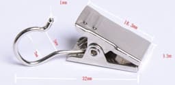 Gordijn Knijpers - Handdoeken Knijpers - Theedoeken Knijpers - RVS - Zilver - 10 Stuks — thumbnail 5