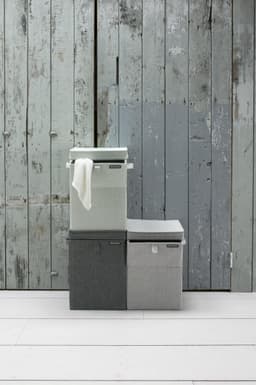 Brabantia Wasmand - met Deksel - Stapelbaar - 35 l - Pepper Black — thumbnail 3