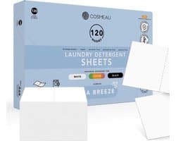 Cosmeau 5-in-1 Wasstrips Wasmiddeldoekjes 120 Wasbeurten Zeebries Wasvellen - G5 - Wasdoekjes - Wasmiddel - Detergent Sheets - Laundry Strips - Bamboozy - Cosmo Cosmea Kosmo