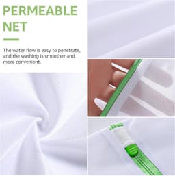 Laundry Net Large with Zip XXL, Laundry Net for Washing Machine, Pack of 2, 110 x 90 cm, Laundry Bag, Laundry Nets Bra, Suitable for Coats, Sweaters, Quilts, Blankets, Cushions, Large Plush Toys — thumbnail 5