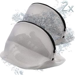 Wasnetten voor de wasmachine, het origineel, 2 stuks, voor schoenen, beha en nog veel meer, verbeterde ritssluiting, wassen, reizen, bewaren, set van 2 — thumbnail 2