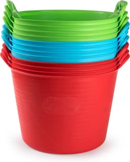 Plasticforte Flexibele emmer/kuip - rood - 42 liter - ECO kunststof - rond - 38 x 45 cm — thumbnail 3