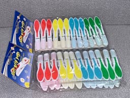 Wasknijpermand - Wasknijpermandje - Met 24 Wasknijpers - 3 Liter - 22,5 x 15 x 14 cm - Donker Blauw — thumbnail 2