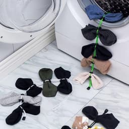 Sokken Organizer Wasmachine - Voor 9 Paar Sokken - Wit Koord — thumbnail 1