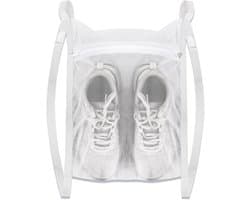 Waszakken, sneaker was- en droognetzak voor droger Sneaker waszakken Grote honingraat mesh zakken met rits en riem voor schoenen Sneaker wasnet voor de meeste drogers Deur (35 * 40 cm)