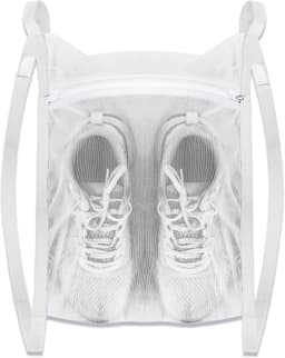 Waszakken, sneaker was- en droognetzak voor droger Sneaker waszakken Grote honingraat mesh zakken met rits en riem voor schoenen Sneaker wasnet voor de meeste drogers Deur (35 * 40 cm) — thumbnail 1