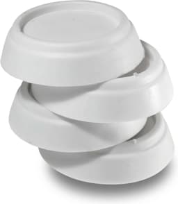 4x Dparts wasmachine trillingsdempers - wit - dempers van rubber - anti trilling schokdempers voetjes — thumbnail 3