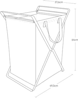 Yamazaki Wasmand met Uitneembare Waszak - Tower - Wit — thumbnail 2