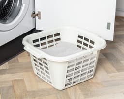 La'Moussawi ® Ruimtebesparende Vierkante Witte Wasmand van 24 Liter voor Eenvoudig Wasbeheer — thumbnail 5