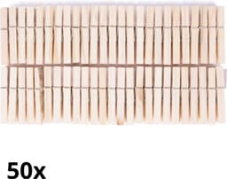 Wasknijpers - Houten wasknijpers - 50 Stuks wasknijpers - Wasknijpers Hout — thumbnail 1