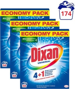 Dixan 4+1 waspoeder Universal - 3 x 58 wasbeurten - 9,57 kg — thumbnail 1